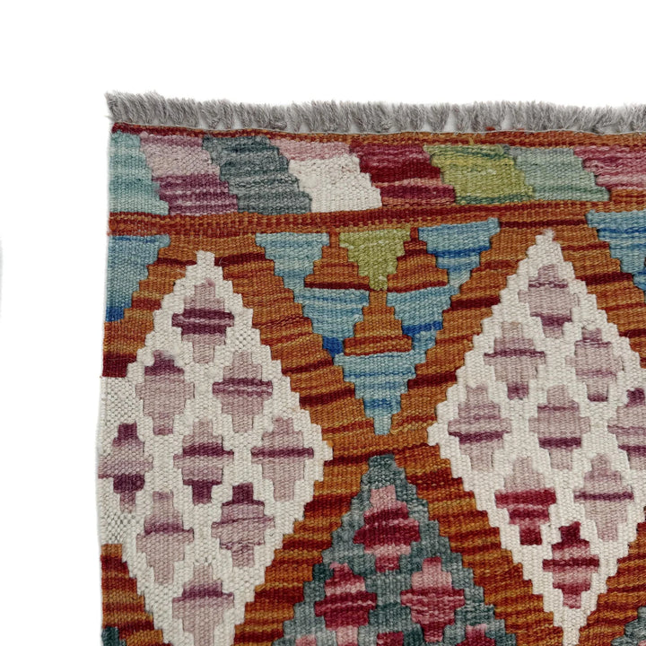 Afghan Kilim Rug 2' 9" x 4' 0" Flat-Weave | No. AL89422