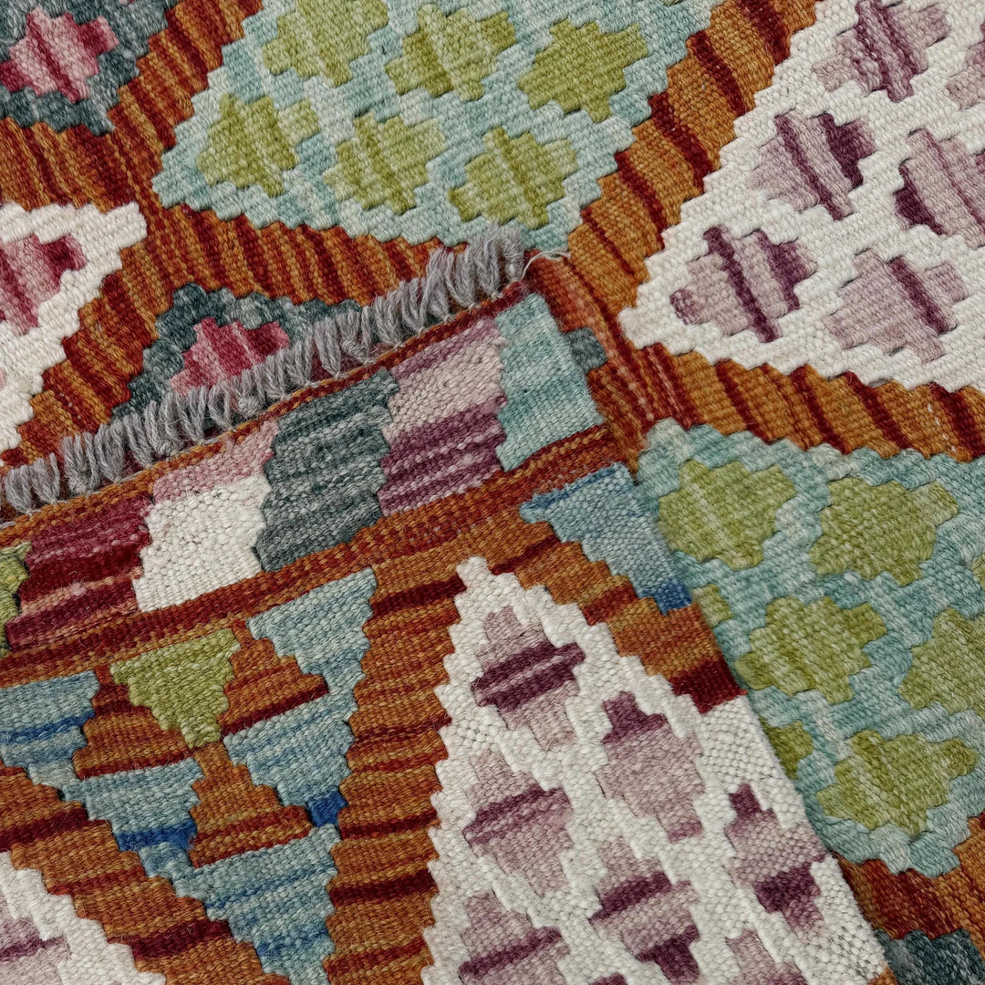 Afghan Kilim Rug 2' 9" x 4' 0" Flat-Weave | No. AL89422
