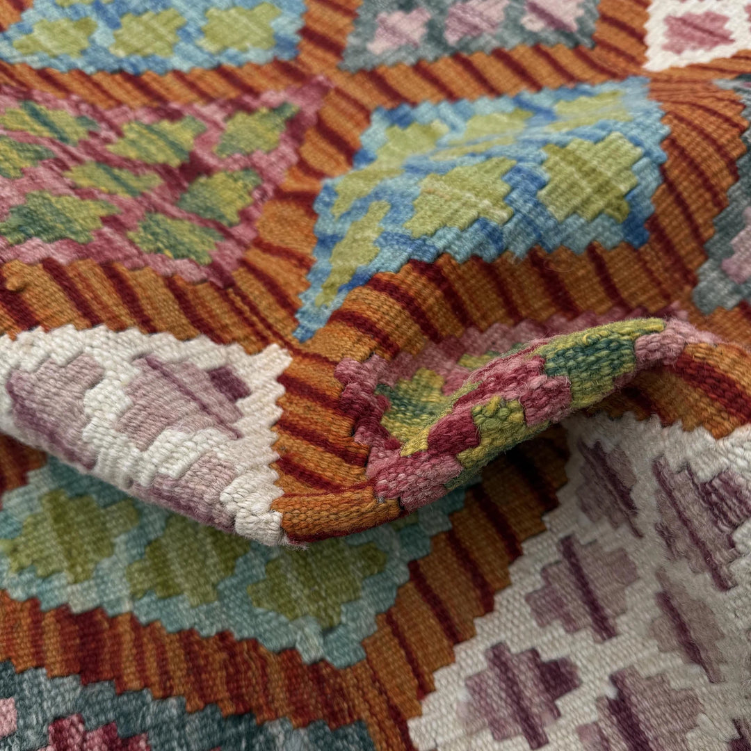 Afghan Kilim Rug 2' 9" x 4' 0" Flat-Weave | No. AL89422
