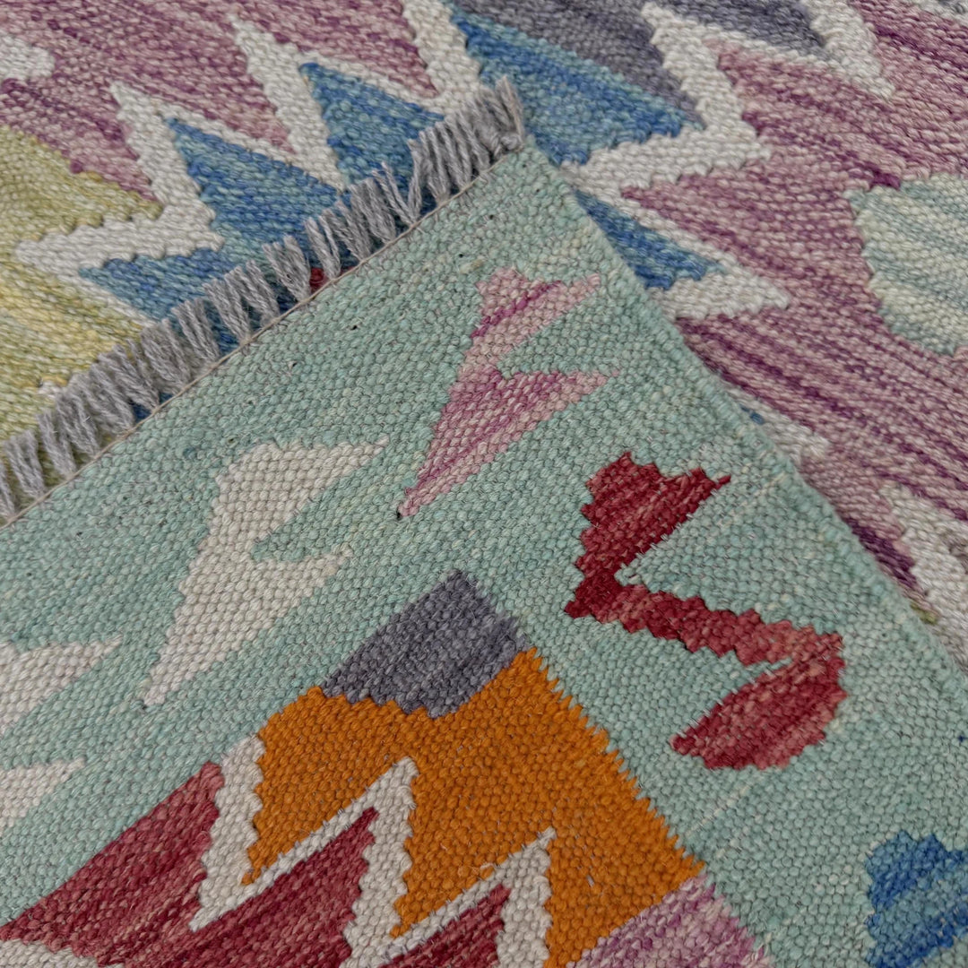 Afghan Vegetable Kilim Rug 2' 6" x 4' 0" Flat-Weave | No. AL895867