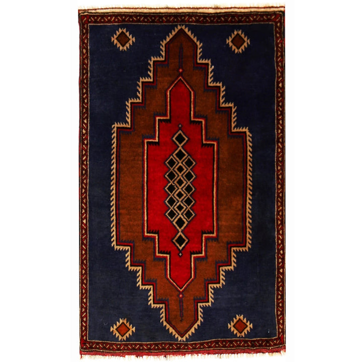Afghan Baluchi Rug 2' 11" x 4' 8" Hand-Knotted | No. AL89793