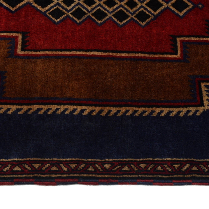 Afghan Baluchi Rug 2' 11" x 4' 8" Hand-Knotted | No. AL89793