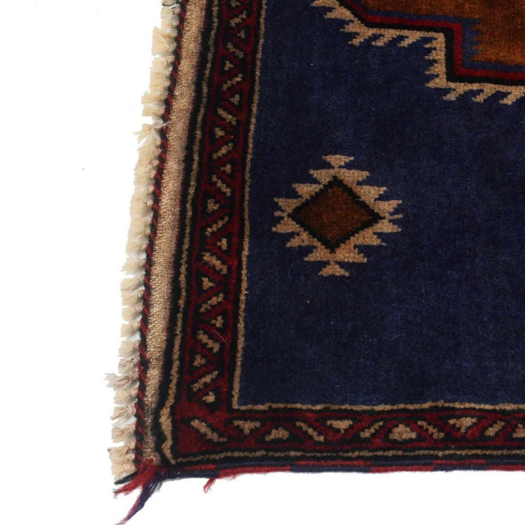 Afghan Baluchi Rug 2' 11" x 4' 8" Hand-Knotted | No. AL89793