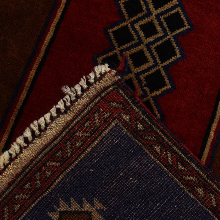 Afghan Baluchi Rug 2' 11" x 4' 8" Hand-Knotted | No. AL89793