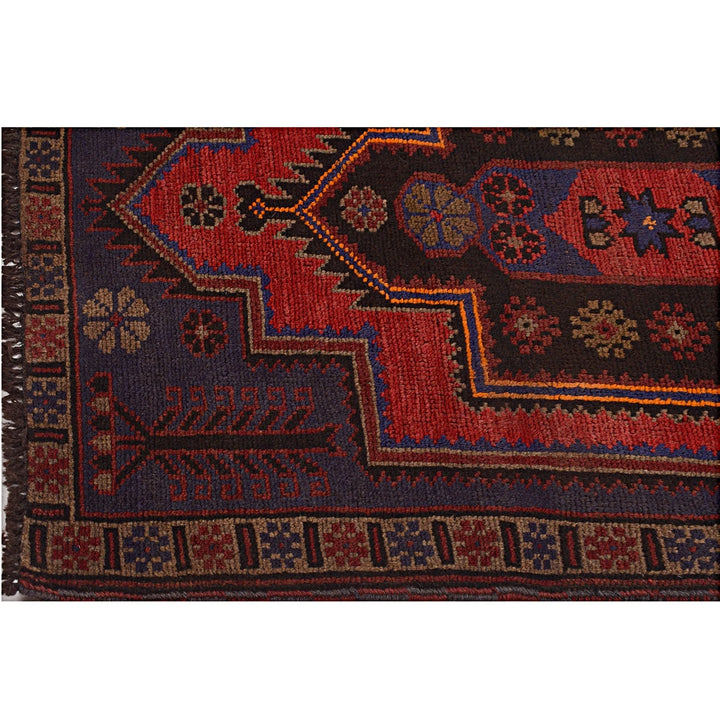 Afghan Baluchi Rug 2' 9" x 4' 8" Hand-Knotted | No. AL89843