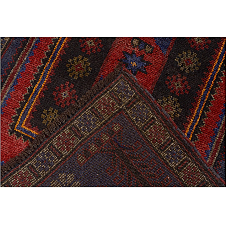 Afghan Baluchi Rug 2' 9" x 4' 8" Hand-Knotted | No. AL89843