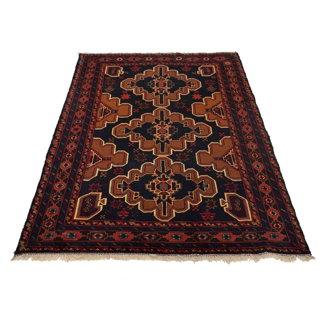 Afghan Baluchi Rug 4' 0" x 6' 2" Hand-Knotted | No. AL89904