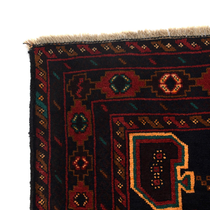 Afghan Baluchi Rug 4' 0" x 6' 2" Hand-Knotted | No. AL89904