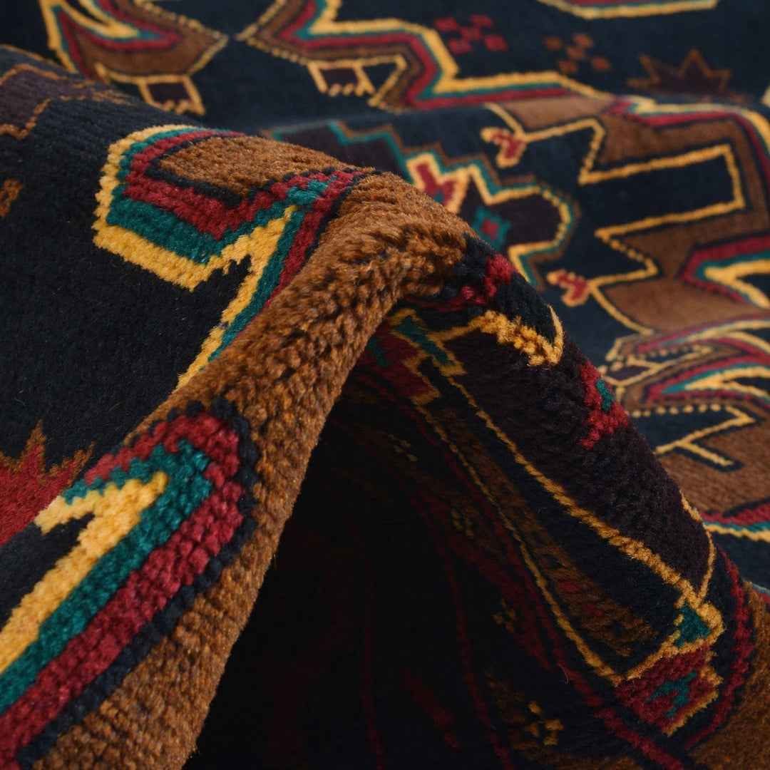 Afghan Baluchi Rug 4' 0" x 6' 2" Hand-Knotted | No. AL89904