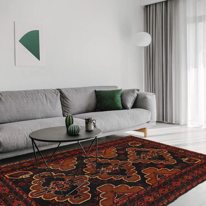 Afghan Baluchi Rug 4' 0" x 6' 2" Hand-Knotted | No. AL89904