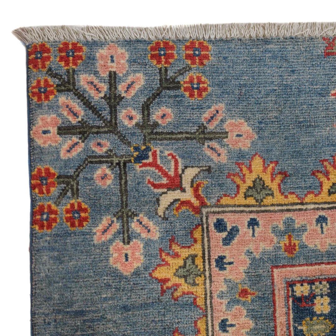 Blue Afghan Bakhtiar Rug 8' 2" x 9' 11" Hand-Knotted | No. AL89949