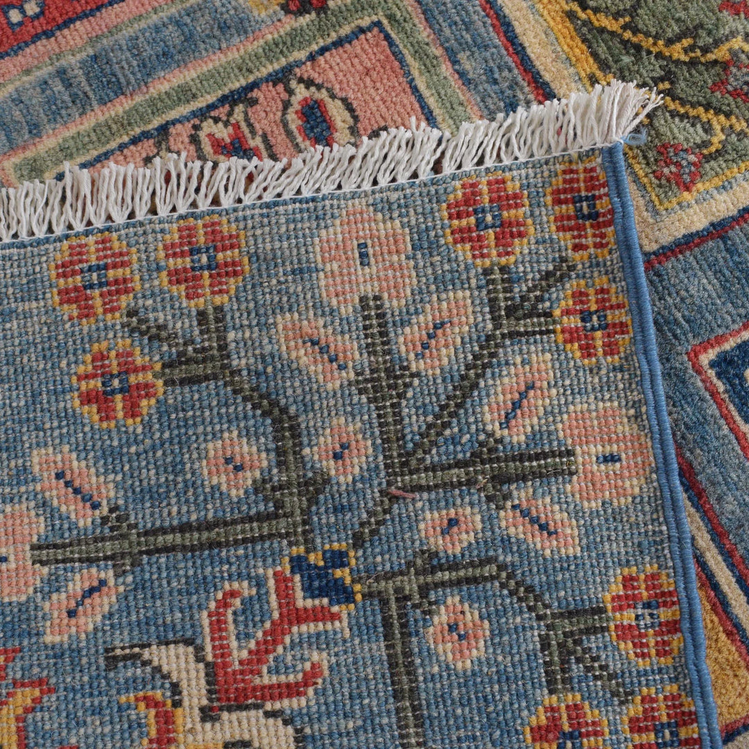 Blue Afghan Bakhtiar Rug 8' 2" x 9' 11" Hand-Knotted | No. AL89949
