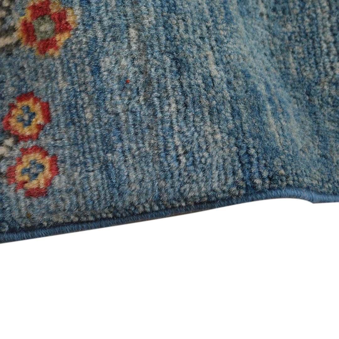 Blue Afghan Bakhtiar Rug 8' 2" x 9' 11" Hand-Knotted | No. AL89949