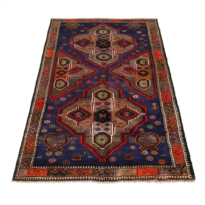 Afghan Baluchi Rug 3' 11" x 6' 2" Hand-Knotted | No. AL89991