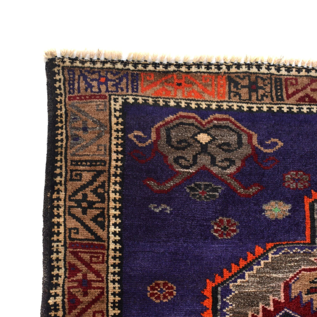 Afghan Baluchi Rug 3' 11" x 6' 2" Hand-Knotted | No. AL89991