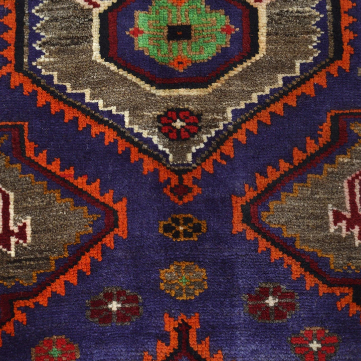 Afghan Baluchi Rug 3' 11" x 6' 2" Hand-Knotted | No. AL89991