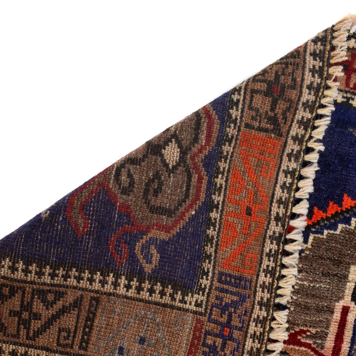 Afghan Baluchi Rug 3' 11" x 6' 2" Hand-Knotted | No. AL89991
