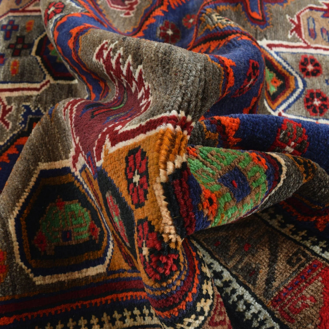 Afghan Baluchi Rug 3' 11" x 6' 2" Hand-Knotted | No. AL89991