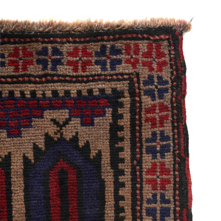 Afghan Prayer Rug 2' 9" x 4' 9" Hand-Knotted | No. AL90089