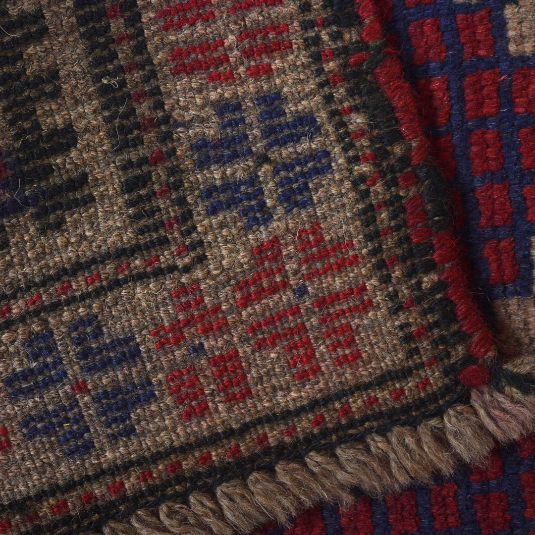 Afghan Prayer Rug 2' 9" x 4' 9" Hand-Knotted | No. AL90089