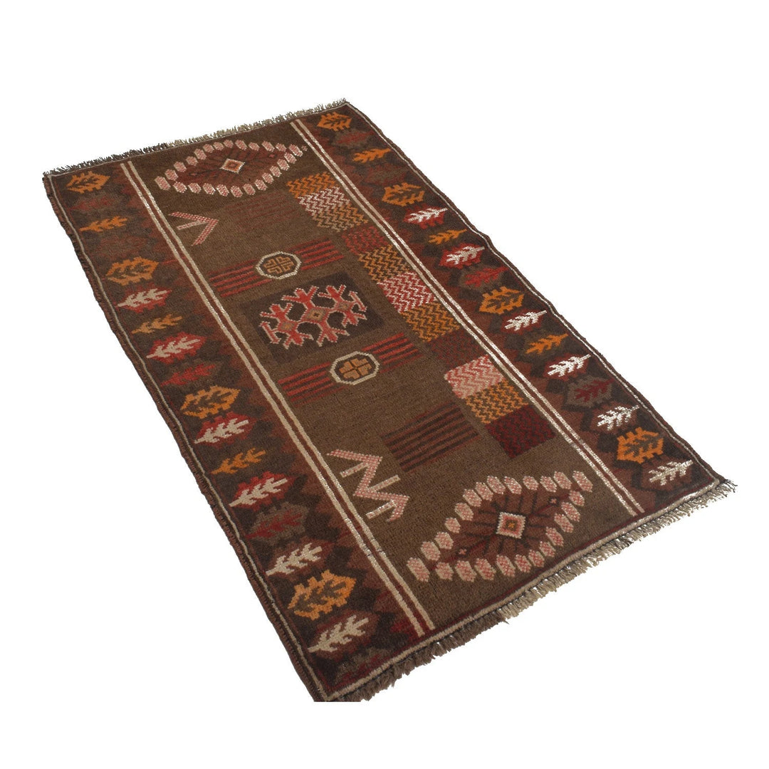 Pakistani Overdyed Rug 2' 9" x 4' 8" Hand-Knotted | No. AL90253