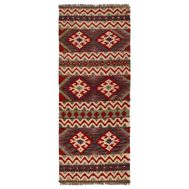 Afghan Kilim Rug 2' 3" x 6' 1" Flat-Weave | No. AL90267
