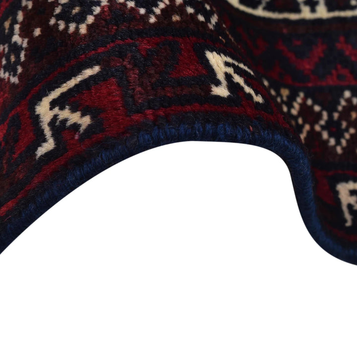 Red Afghan Prayer Rug 3' 1" x 4' 8" Hand-Knotted | No. AL90320