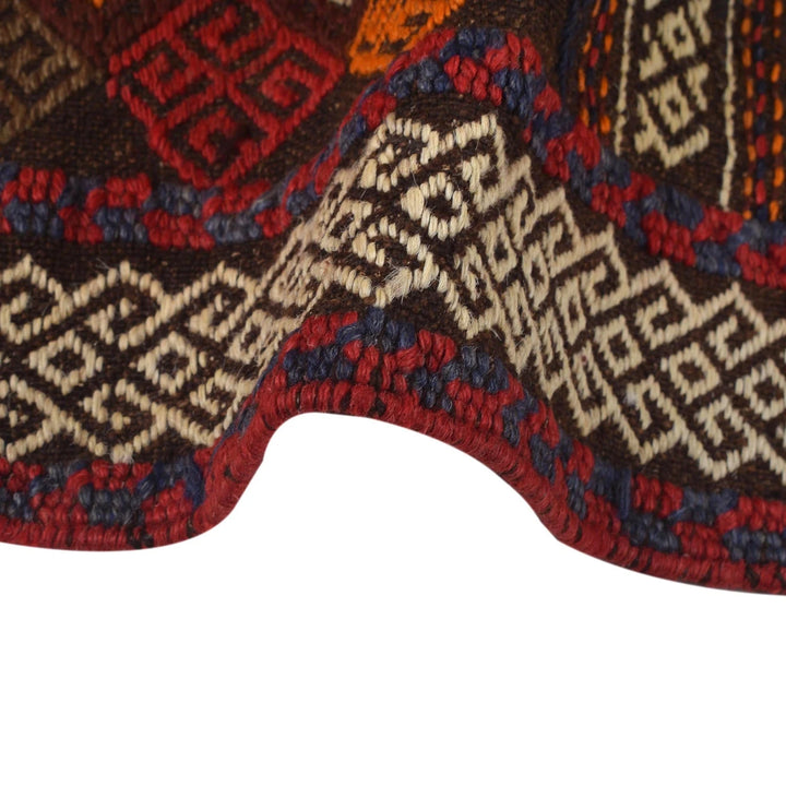 Afghan Suzuni Geometric Rug 1'11" x 6'4" Flat-Weave | No. AL90372