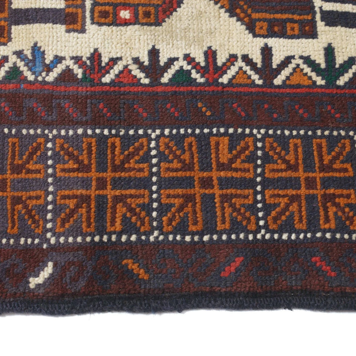 Afghan Baluchi Rug 2'11" x 4'5" Hand-Knotted | No. AL90600