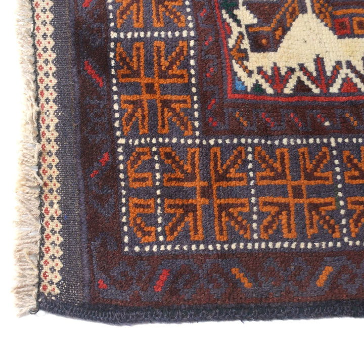 Afghan Baluchi Rug 2'11" x 4'5" Hand-Knotted | No. AL90600