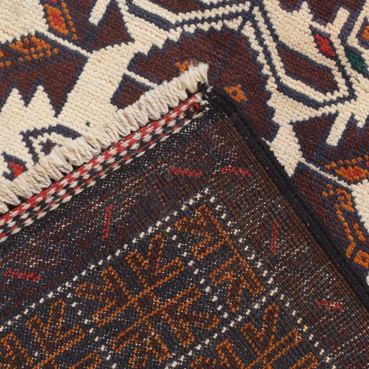 Afghan Baluchi Rug 2'11" x 4'5" Hand-Knotted | No. AL90600