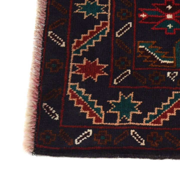 Afghan Baluchi Rug 3' 3" x 5' 1" Hand-Knotted | No. AL90613