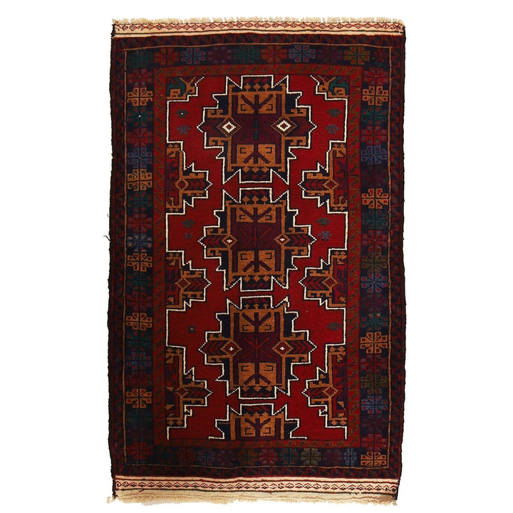 Afghan Kilim Rug 3' 0" x 4' 7" Flat-Weave | No. AL90748