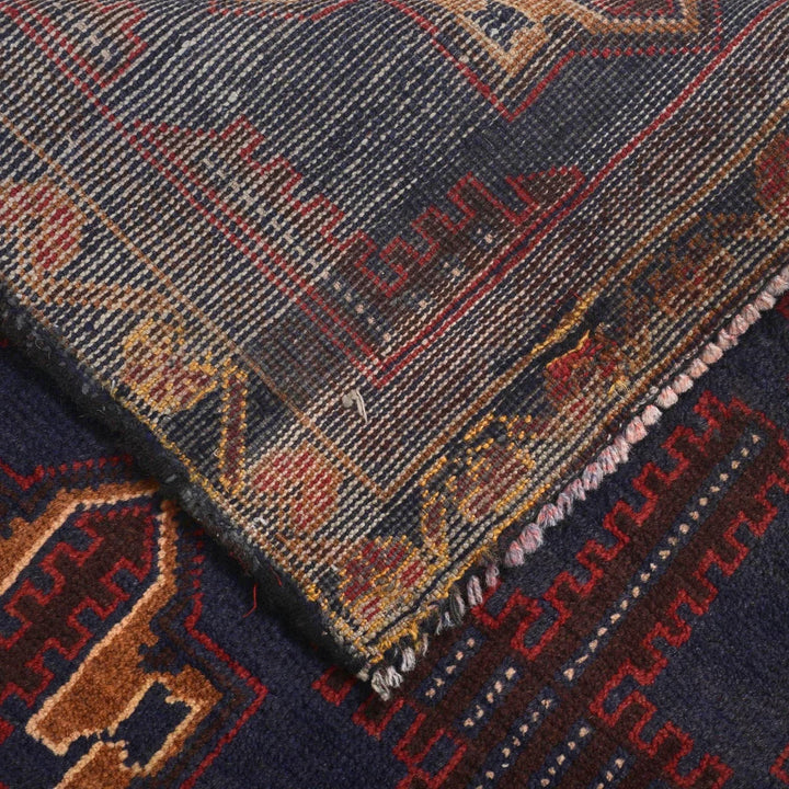 Afghan Baluchi Rug 2' 9" x 4' 0" Hand-Knotted | No. AL90794