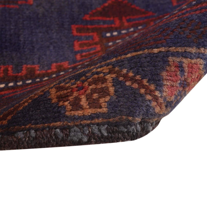 Afghan Baluchi Rug 2' 9" x 4' 0" Hand-Knotted | No. AL90794