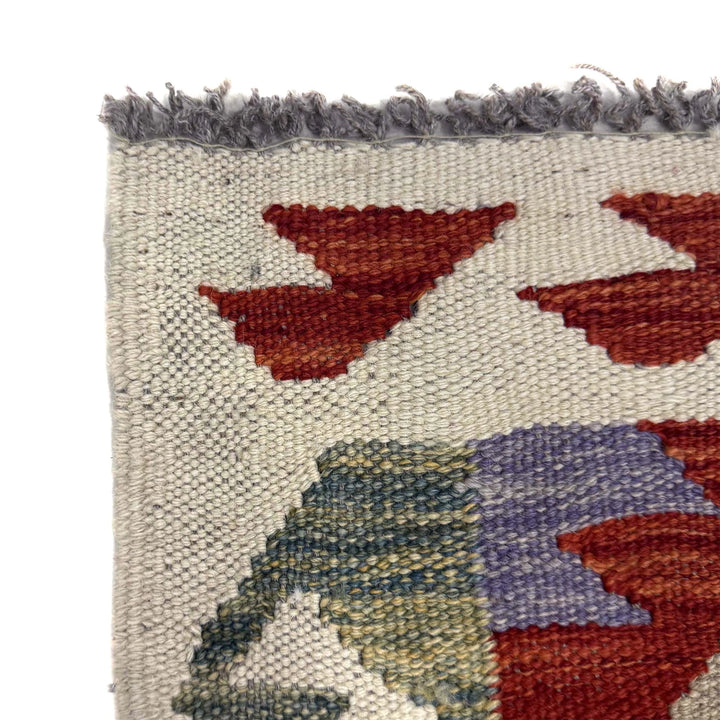 Multicolor Afghan Vegetable Kilim Rug 2' 7" x 13' 0" Flat-Weave | No. AL90911