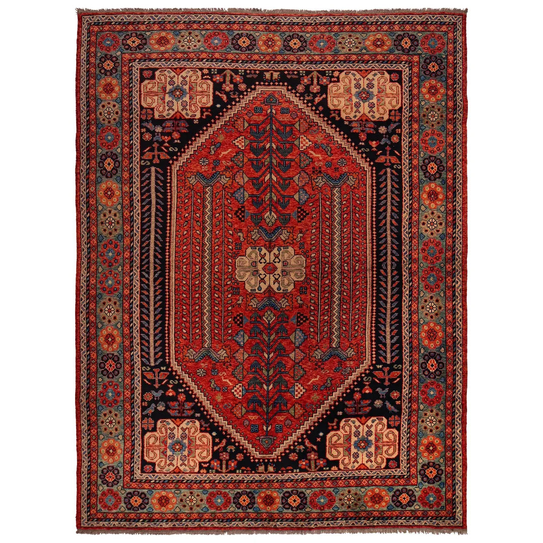 Afghan Shirazi Rug 8' 3" x 11' 2" Hand-Knotted | No. AL90958