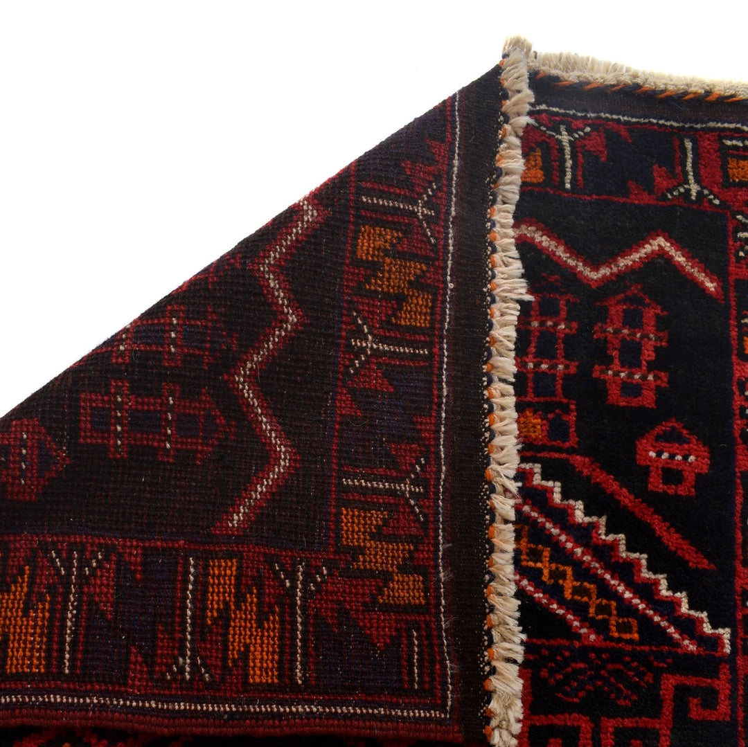 Afghan Prayer Rug 2' 9" x 4' 6" Hand-Knotted | No. AL91035