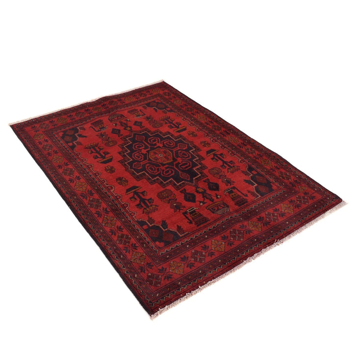 Afghan Khal Mohammadi Rug 3' 5" x 4' 11" Hand-Knotted | No. AL91040