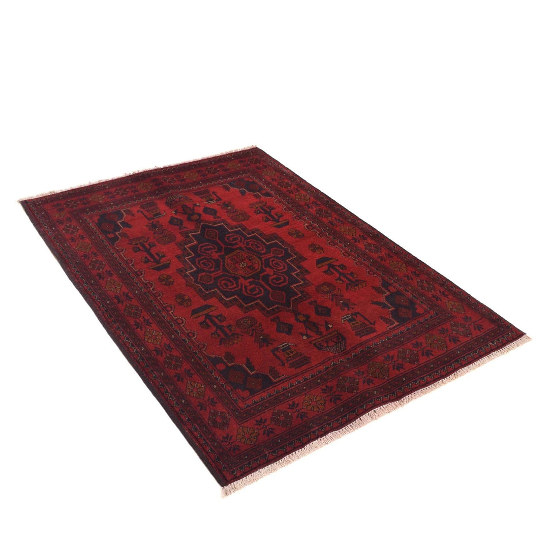 Afghan Khal Mohammadi Rug 3' 5" x 4' 11" Hand-Knotted | No. AL91040