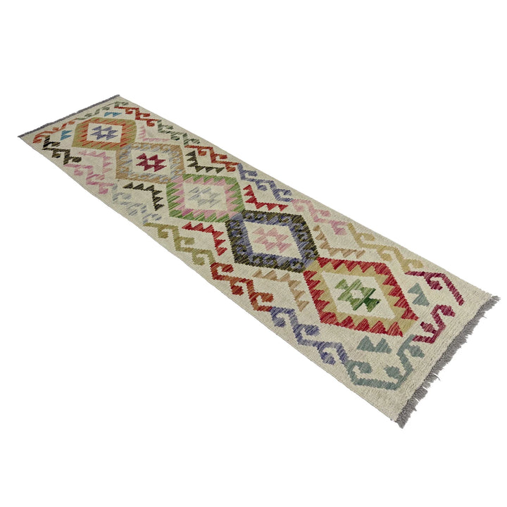Afghan Vegetable Kilim Rug 1' 10" x 6' 0" Flat-Weave | No. AL910582