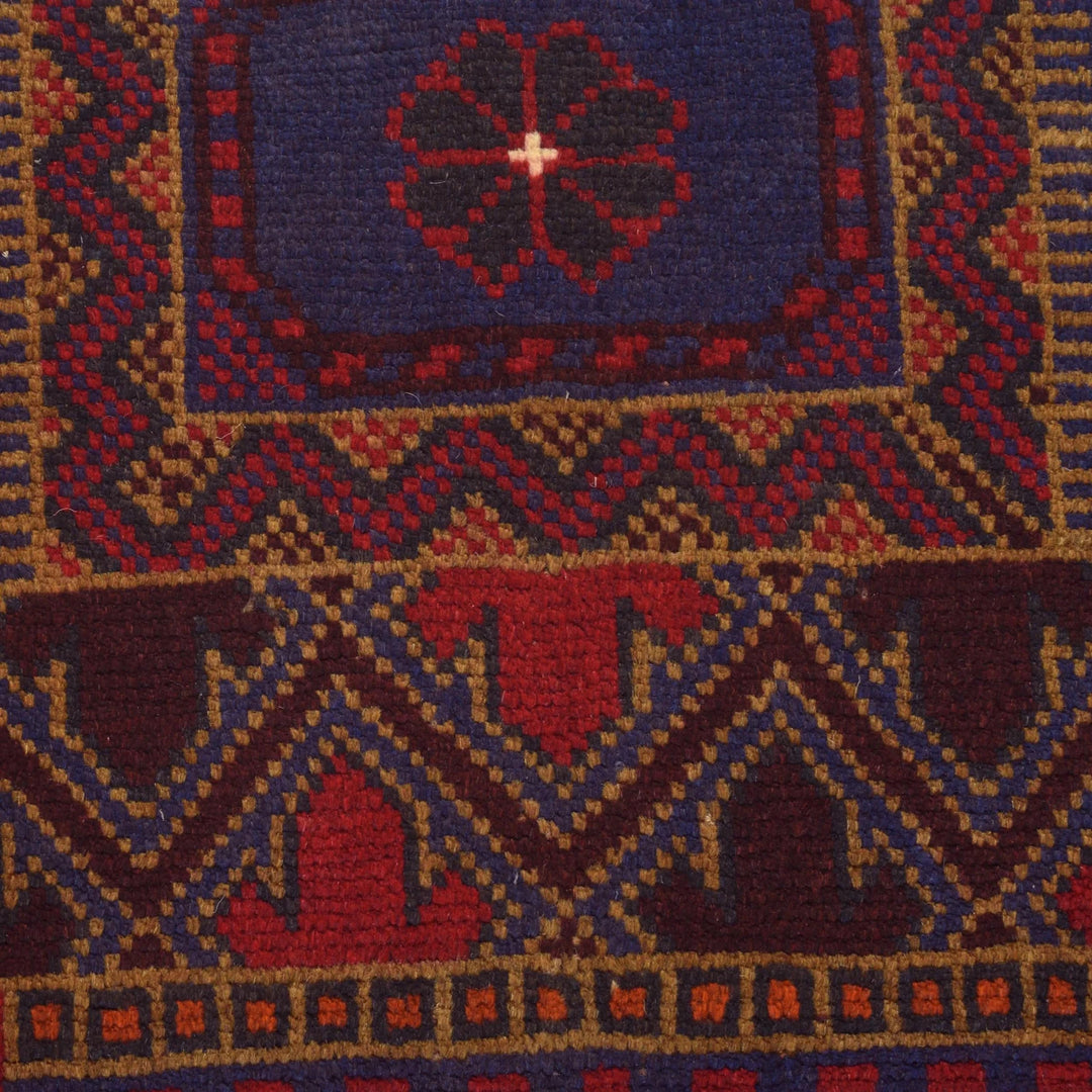 Afghan Prayer Rug 2' 11" x 4' 10" Hand-Knotted | No. AL91069