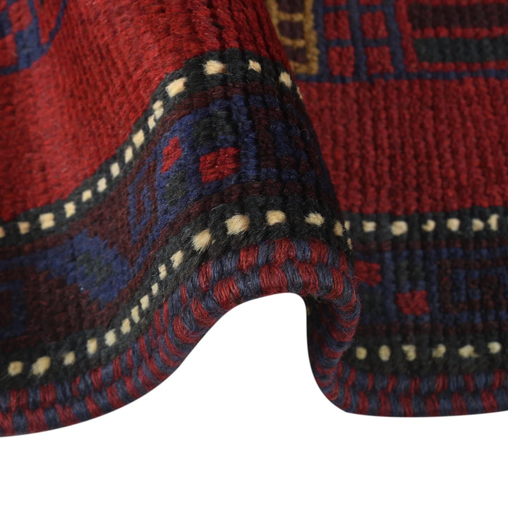 Afghan Prayer Rug 2' 11" x 4' 10" Hand-Knotted | No. AL91069