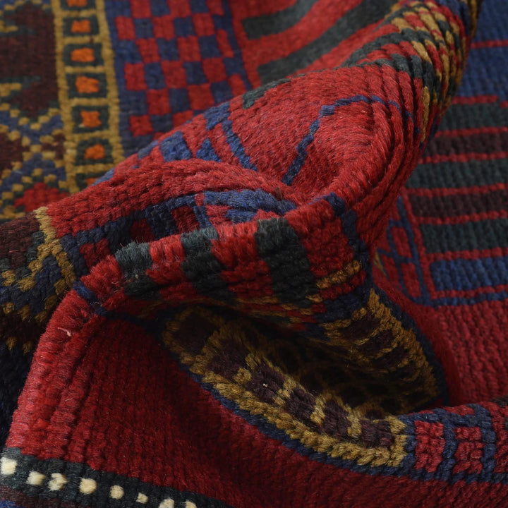 Afghan Prayer Rug 2' 11" x 4' 10" Hand-Knotted | No. AL91069
