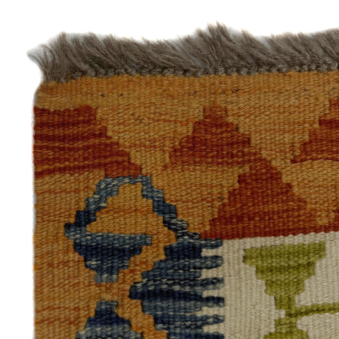 Afghan Vegetable Kilim Rug 3' 5" x 5' 3" Flat-Weave | No. AL911174