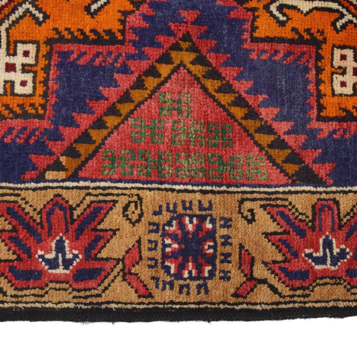 Afghan Baluchi Rug 2' 9" x 4' 9" Hand-Knotted | No. AL91226