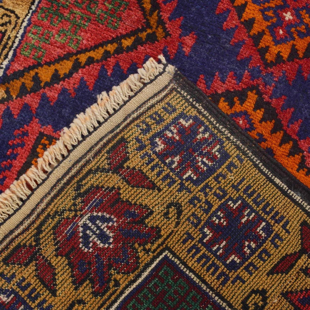 Afghan Baluchi Rug 2' 9" x 4' 9" Hand-Knotted | No. AL91226