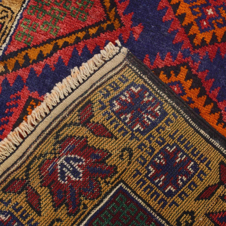 Afghan Baluchi Rug 2' 9" x 4' 9" Hand-Knotted | No. AL91226
