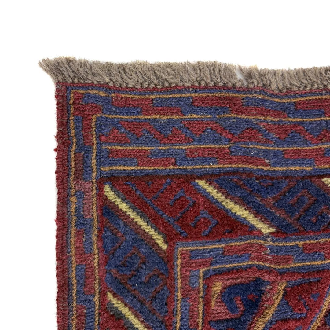 Multicolor Afghan Mashwani Rug 3' 11" x 4' 2" Hand-Knotted | No. AL91569