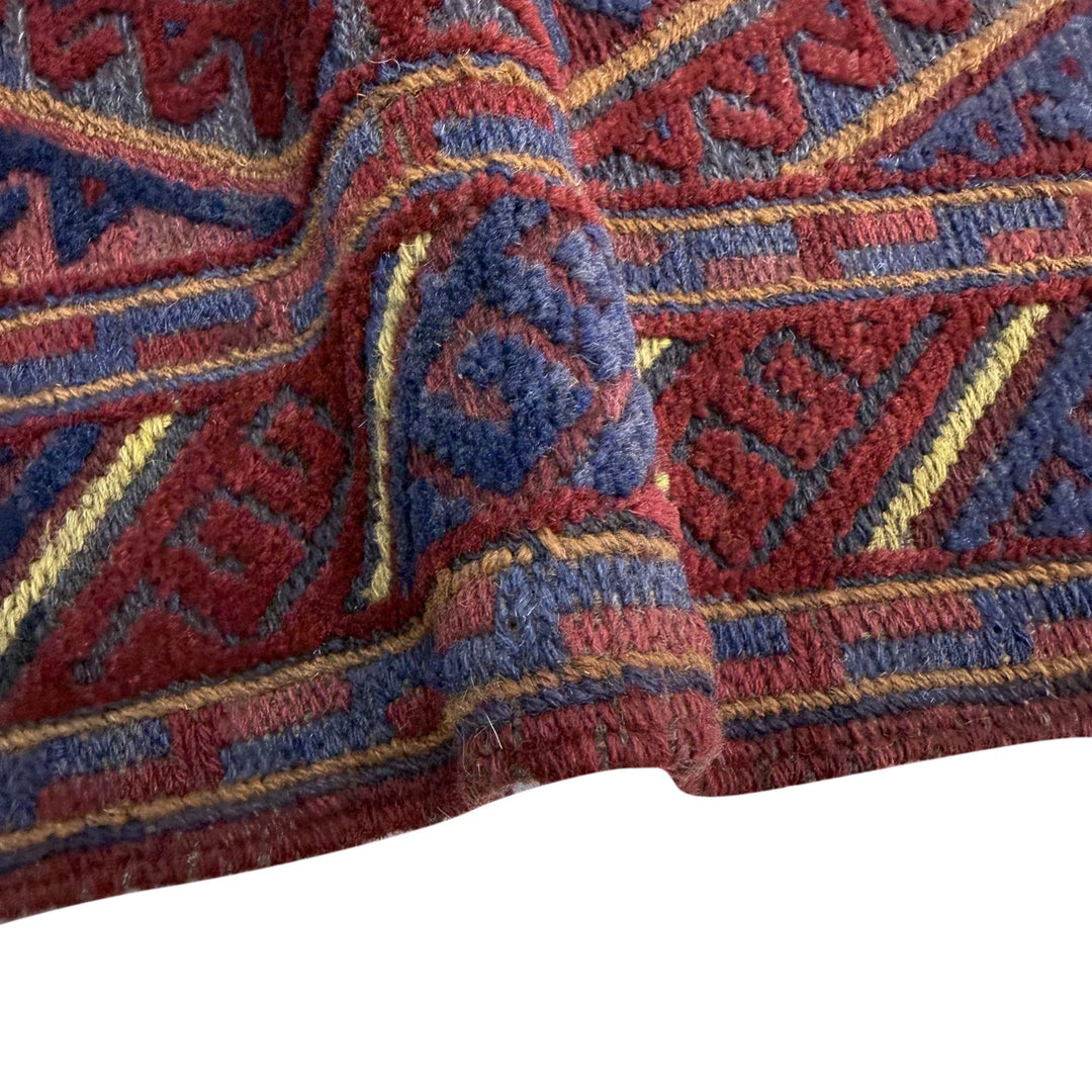 Multicolor Afghan Mashwani Rug 3' 11" x 4' 2" Hand-Knotted | No. AL91569